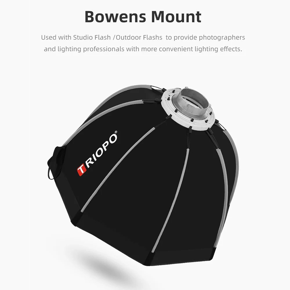 Восьмиугольный Зонт Triopo 55 см 65 90 120 с креплением Bowens уличный софтбокс + сумка для