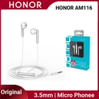 Проводная гарнитура Honor AM116, 3,5 мм, с пультом ДУ и микрофоном, длина 1,1 м