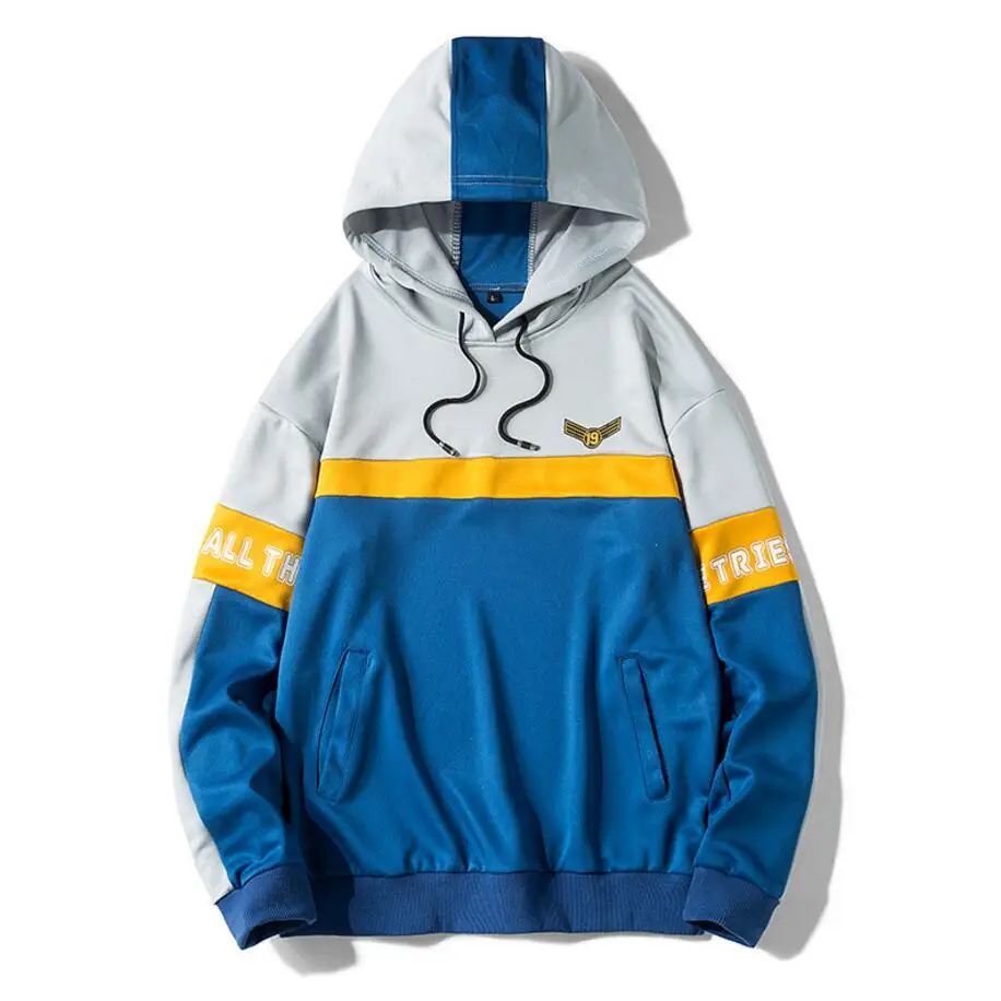 Толстовка для мальчиков однотонная свободная толстовка с буквенным принтом на