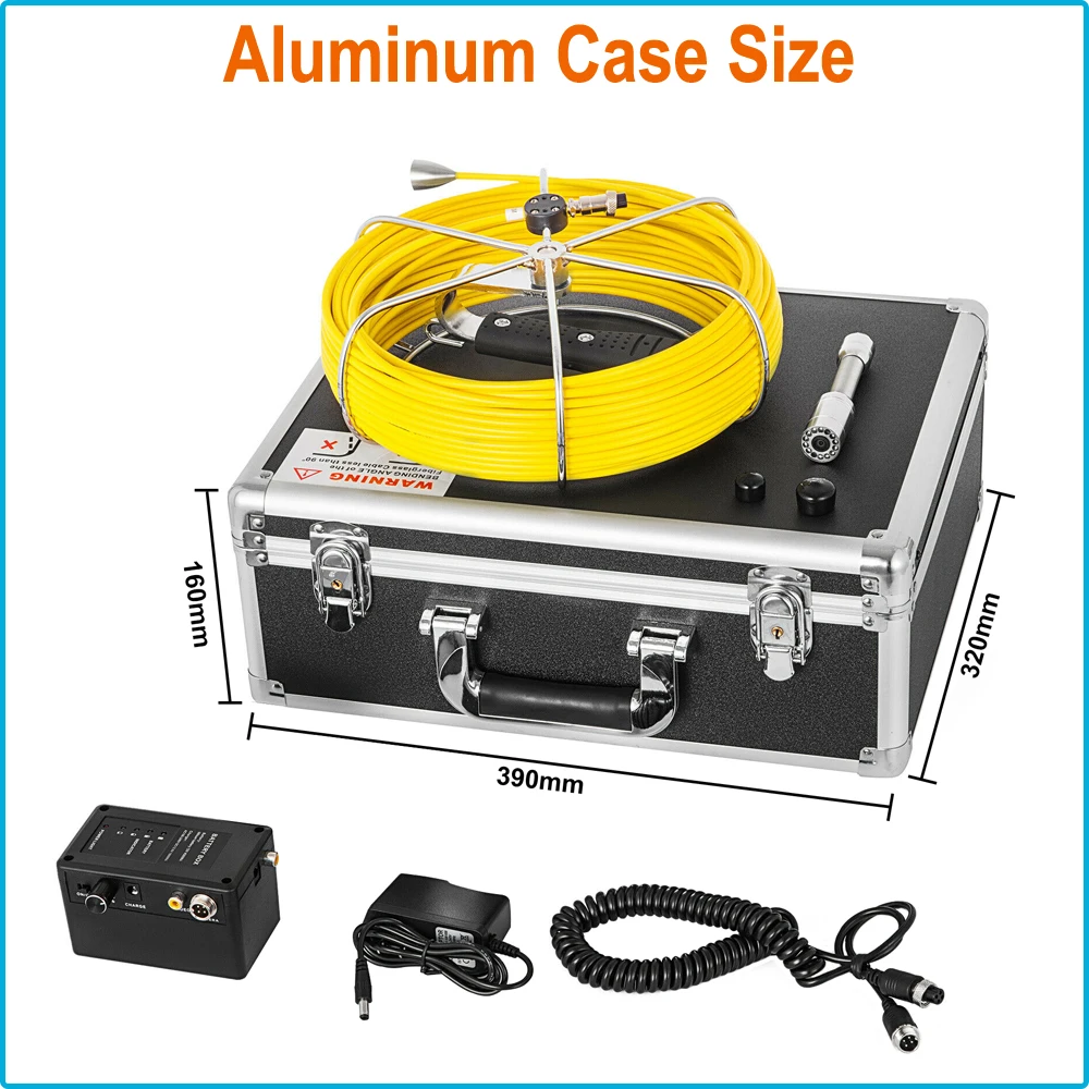 Эндоскопическая камера для осмотра трубопроводов 7 дюймов 20 м 23 мм подводная