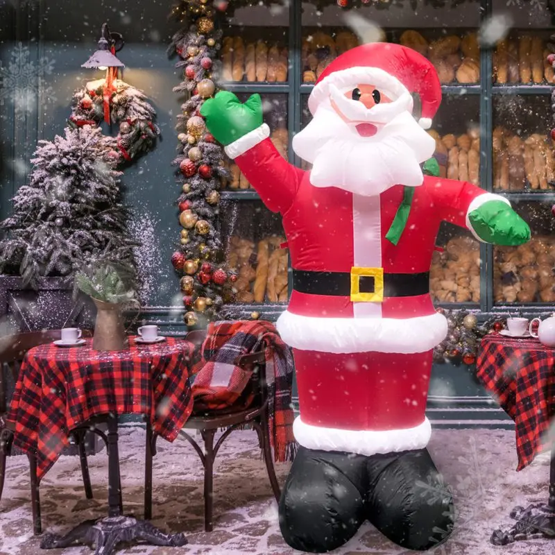 

2020 6-Foot Inflatable Santa With LED Lights Christmas Party, Hotel, Shopping Mall Decorations