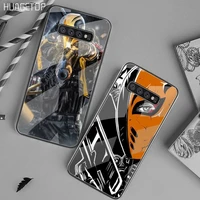 huagetop deathstroke mask customer phone case tempered glass for samsung s20 plus s7 s8 s9 s10 plus note 8 9 10 plus