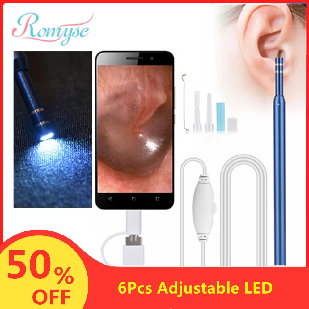 HD Visual Earwax Otoscope Led Ear Cleaner Camera Ear Pick Cerumen Wax Removal Tool Ear Scope Health Care Earpick