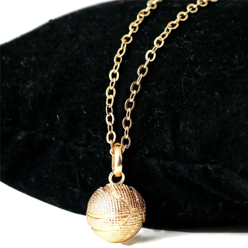 

Trendy Basketball Pendant Necklace Popular 3D Three-Dimensional Sports Ball Necklace Party Gift