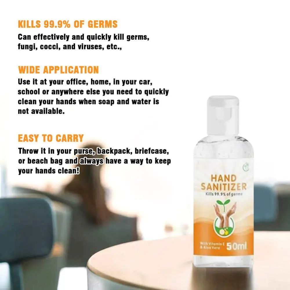 100 мл портативный милый Антибактериальный одноразовый дезинфекционный гель
