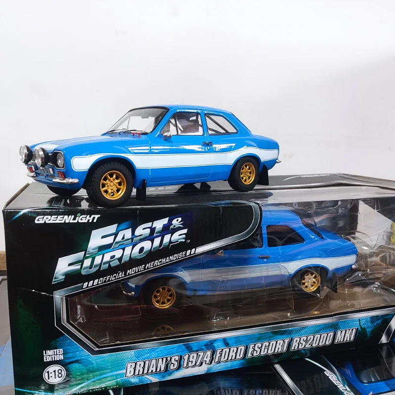 

Литая под давлением модель автомобиля 1/18 в масштабе 1974 BRIAN'S FORD ESCORT RS2000 MKI металлические игрушки классический подарок для взрослых коллекционный статический дисплей
