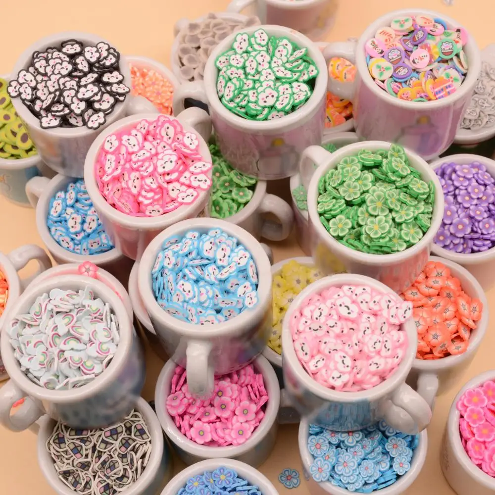 10 г радужных ломтиков кролика полимерная глина для рукоделия аксессуары