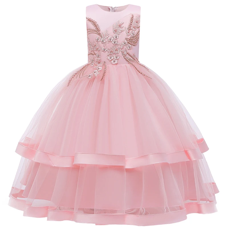 4-14Y Teenagers Kids Dress For Girls Wedding Lace Long Girl Elegant Princess Party Pageant Christmas | Детская одежда и обувь