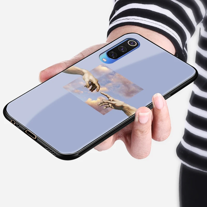 Creation of Adam mi chelangelo мягкий силиконовый стеклянный чехол для телефона Xiaomi 6 8 9 SE x 2 2s 3