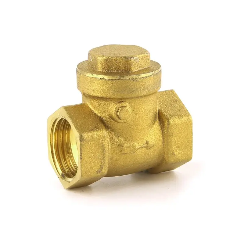

Golden horizontal check valve Brass non return valve 1/2\" Y4QC
