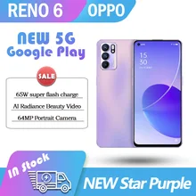 OPPO teléfono inteligente Reno 6 5G, móvil con cámara principal de 64MP, 65W, supercarga, batería de 4300mAh, pantalla OLED de 6,4 pulgadas, 90Hz, Google Play Store, NFC, nuevo (3)