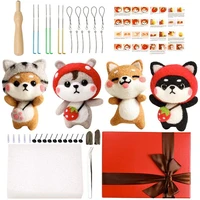 miusie needle felting starter kit with 6pcs colorful needle diy kit for festival and crafts felting supplies with instructions
