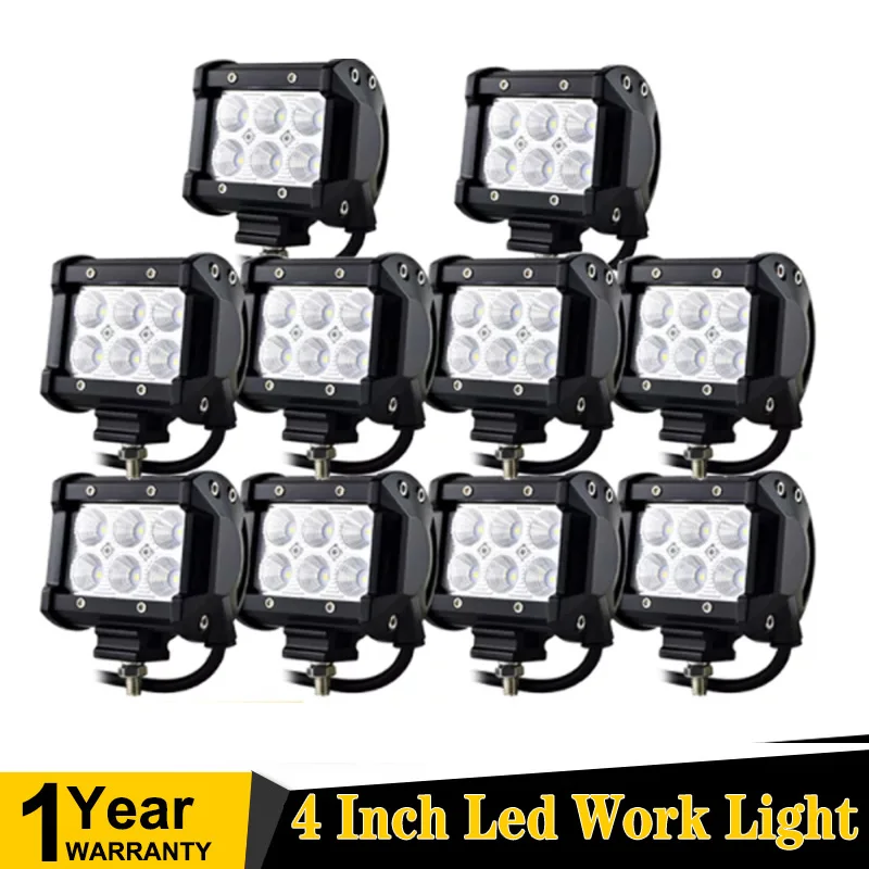 

2PCS/4PCS LED Work Light Bar Driving Fog Headlight 4Inch Flood Spot Beam For Truck Tractor Motorcycle Boat Off Road Accessories