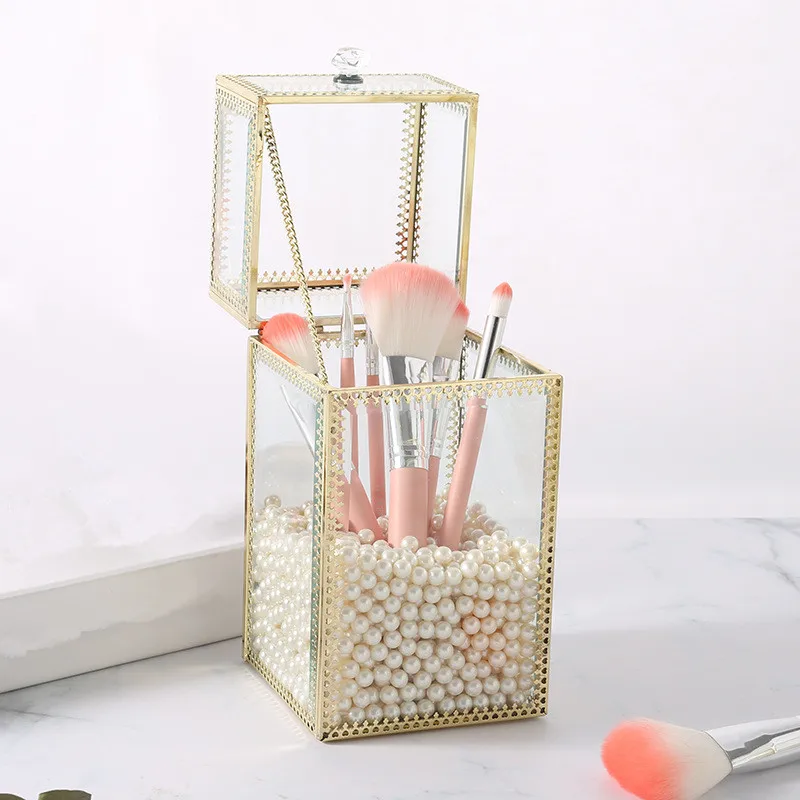 Шестигранный ящик для хранения кистей макияжа косметическое ведро женщин