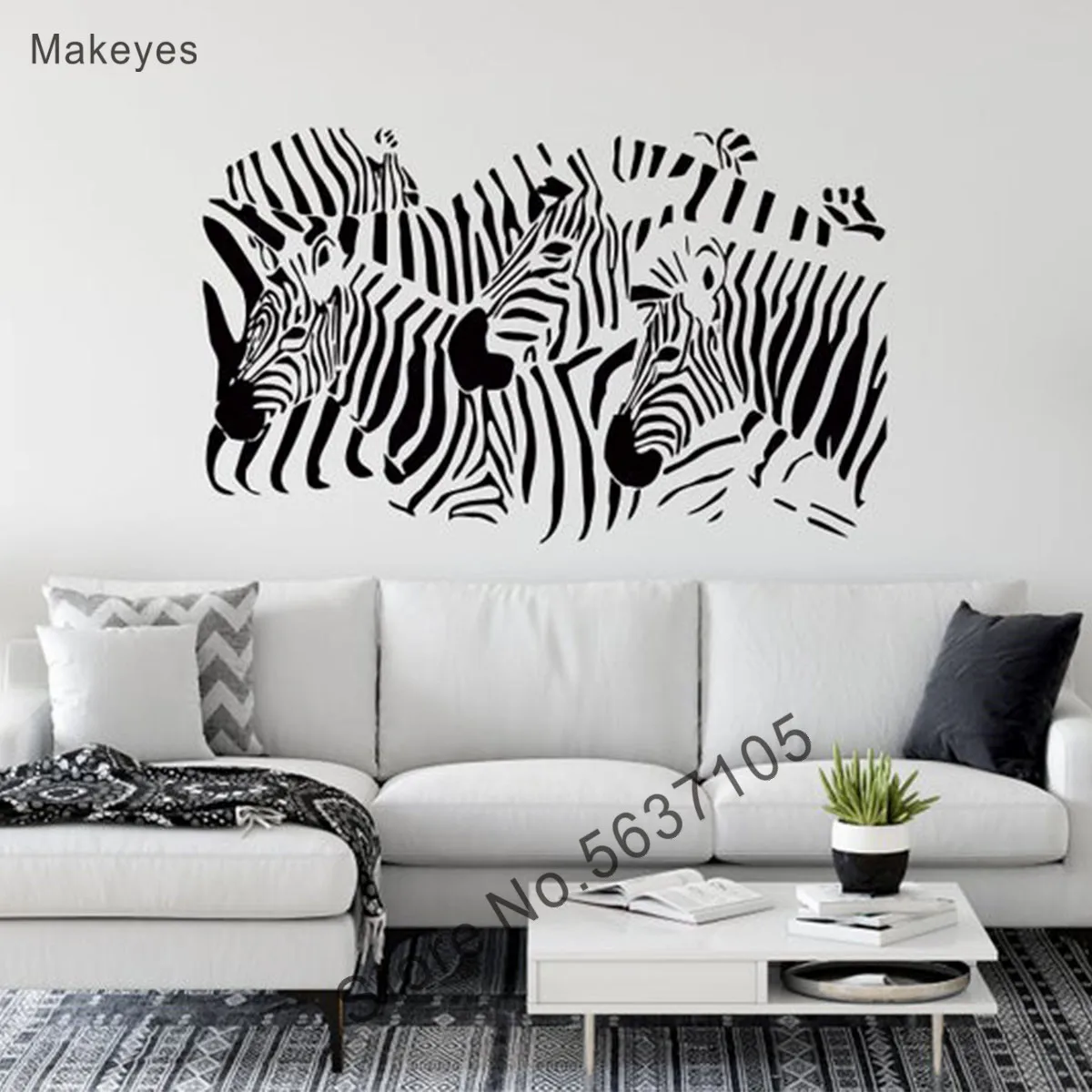 Настенные наклейки Makeyes Zebra Group домашний Настенный декор гостиной наклейка с