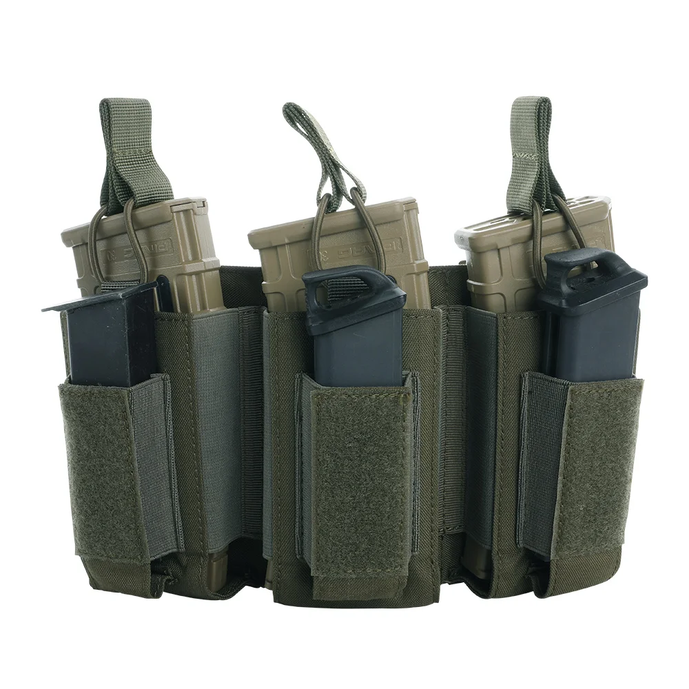Отличный Элитный бизань тактический Molle Тройной Журнал чехлы военные AK M4 пистолет клип сумка пейнтбол игры аксессуары