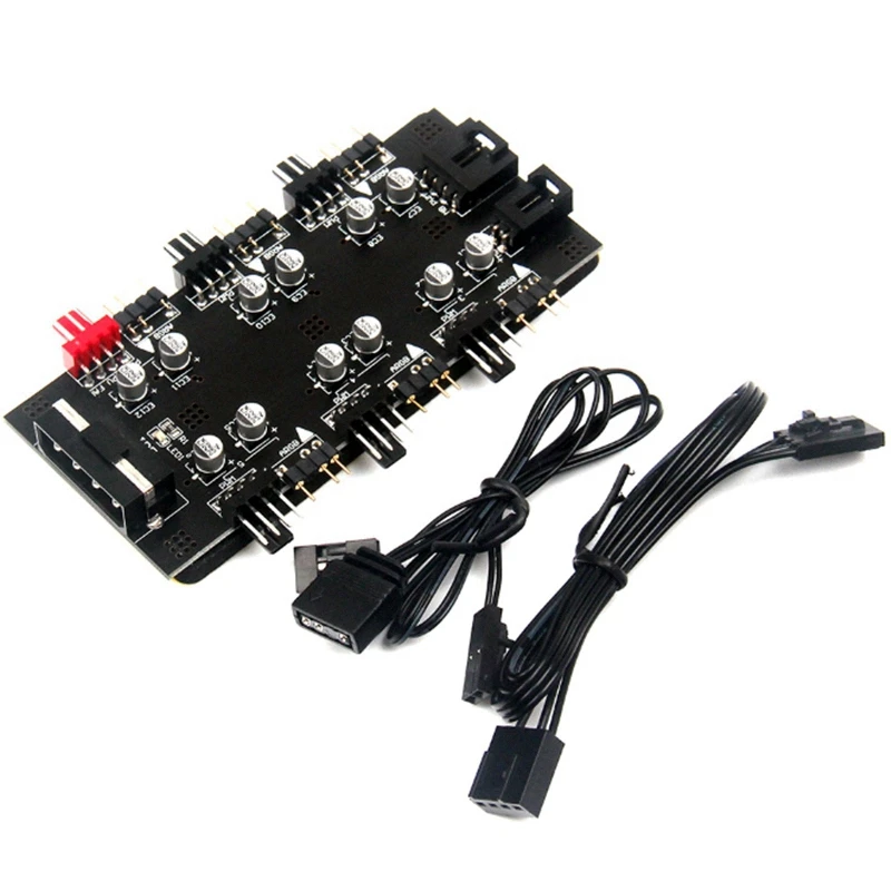 IDE/SATA 1-6 способов PWM/ARGB HUB порты 4Pin охлаждающий разветвитель вентилятора кабель PC