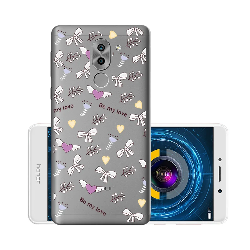W012 Мягкий чехол из ТПУ, чехлы для huawei Honor 6X, силиконовый прозрачный чехол для huawei GR5, BLL-L21 BLN-AL10 Honor6X mate 9 Lite - Цвет: W012