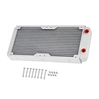 18 tubes aluminum computer water cooling cooler radiator with g41 thread heat exchanging sink part computer components
