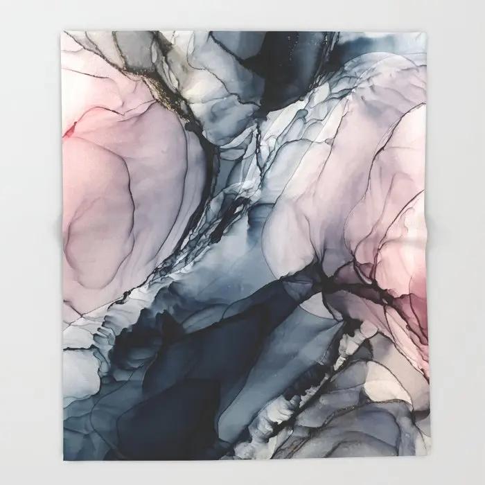 

Абстрактный коралловый флис дизайнерское Румяна темно-синее и серое абстрактное спокойное одеяло с облаками s диванное покрывало 125x200 флис...