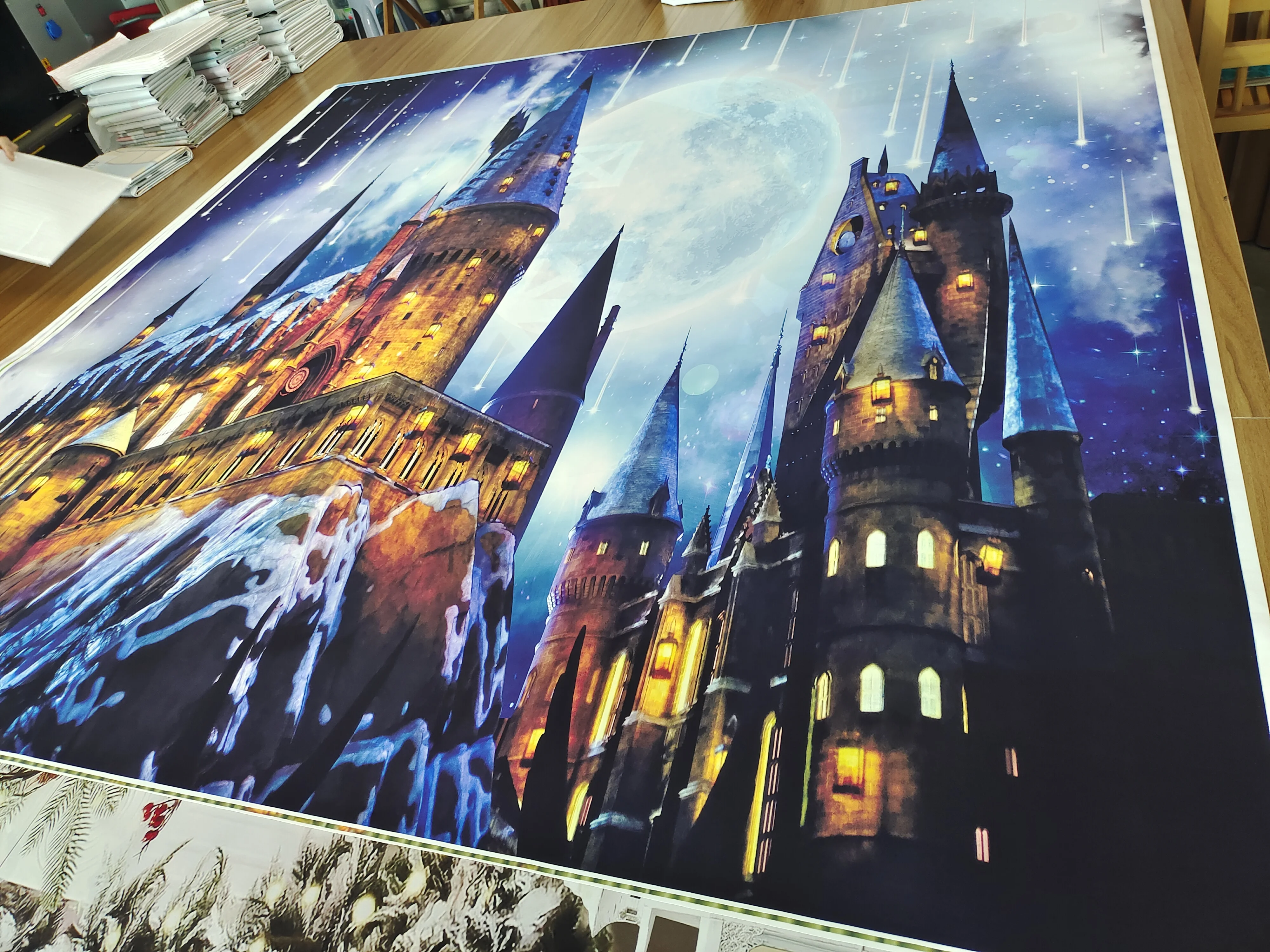 Tanie Zamek Fotografia Tło Urodziny Pozostawiając święto Mural Tło Dla Photo Studio Fotokomórki Prop