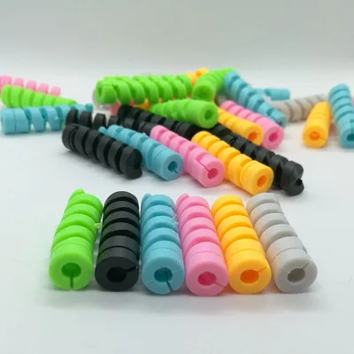 2шт новый спиральный Телефон Защита для usb-кабеля iphone кабель чомперы шнур Popsicle