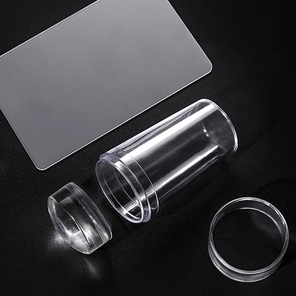 DIY скребок штамп для дизайна ногтей прозрачный силиконовый желе со скребком