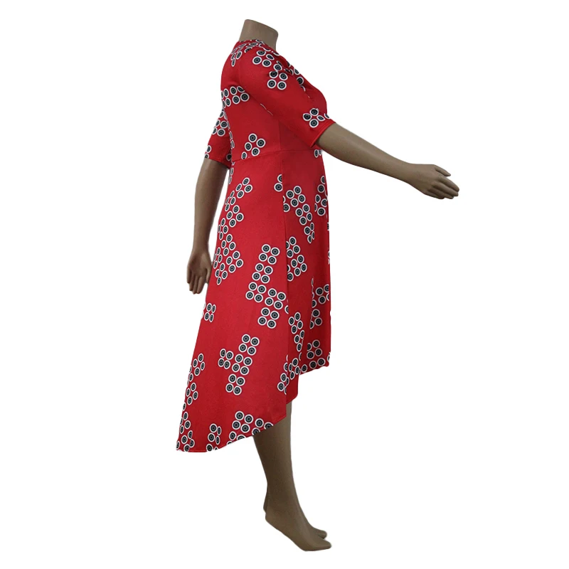 2020 Women Winter Dress O-Neck Half Sleeve Sexy Fashion Night Club Party Plus Size Loose Print Dresses L-4XL GL1100 | Женская одежда