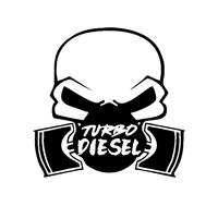 cool turbo diesel skull car decals fashion car body decoration pvc waterproof sunscreen stickers can be customized color