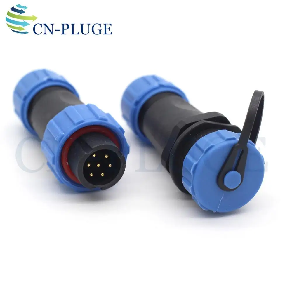 SP13 7 контактный светодиодный разъем питания Водонепроницаемый проводной IP68