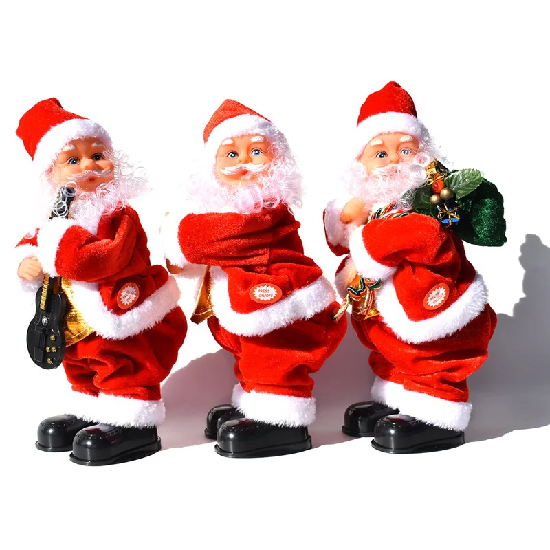 WINCOTE New Christmas Decorations Electric Inverted Street Dance Santa Claus Music Children's Toys Ornaments Kids | Игрушки и хобби
