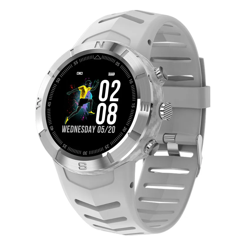 DT08 круглый сенсорный экран спортивные Смарт-часы HRV Обнаружение IP67 водонепроницаемый монитор сердечного ритма Smartwatch для мужчин открытый - Цвет: white