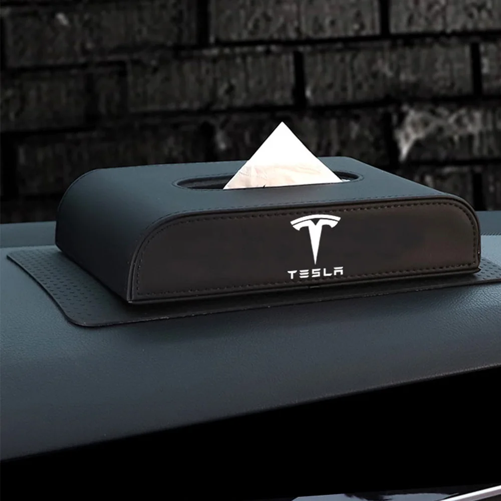 Новая автомобильная коробка для салфеток Tesla Model 3 модель S X красный черный