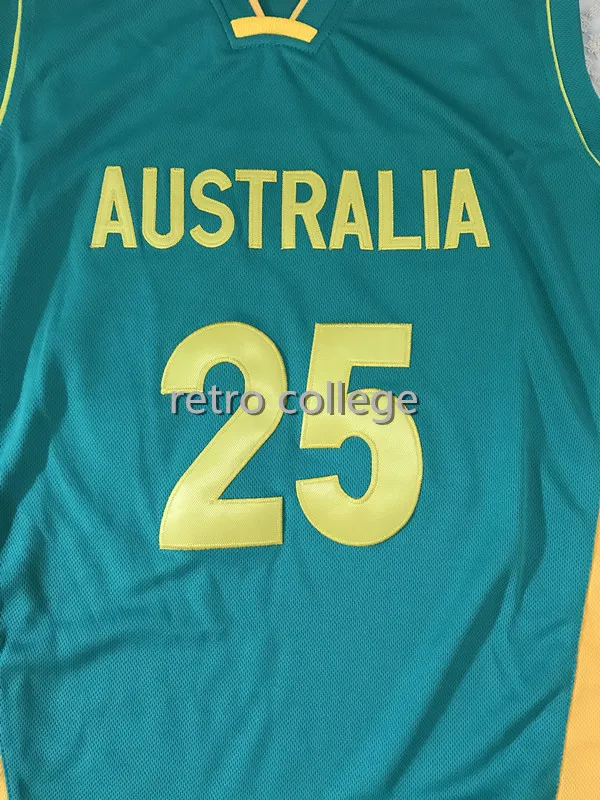 

Ben Simmons #25 Team Australia Basketball Jersey Stitched Custom Any Number Name jerseys