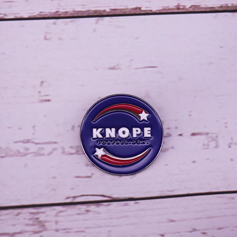 Knope для президентской кампании жесткий эмалированный значок на кнопке |