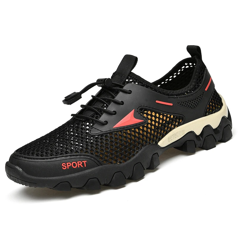 

Mesh Aqua Shoes Outdoor Lightweight Walking Sneakers Men's Mountain Climbing Casual Shoes Tourism Camping Trekking Male Shoes