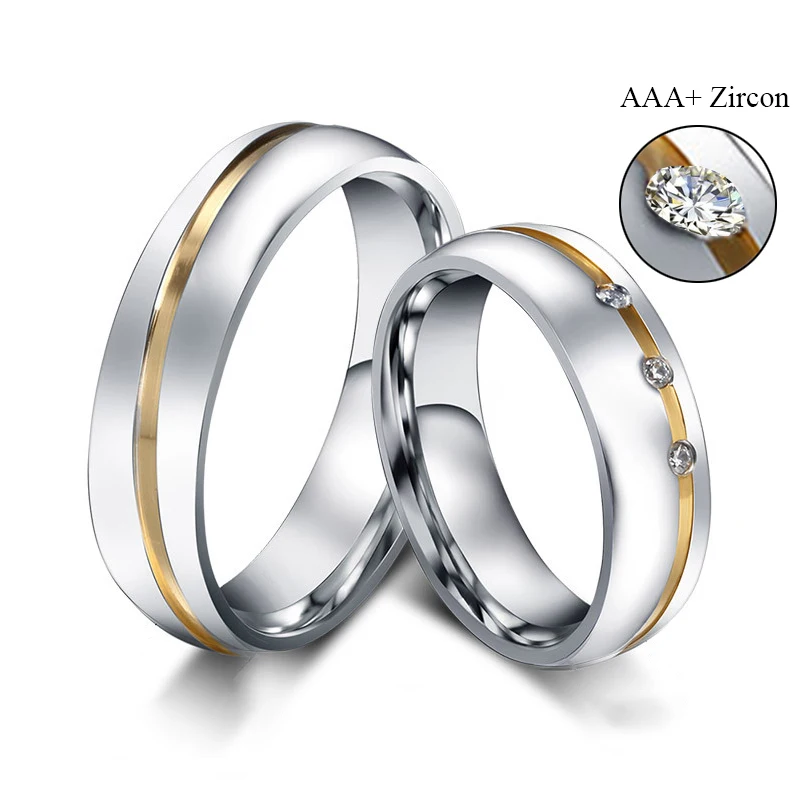 Классическое Обручальное кольцо с фианитом AAA обручальные кольца для женщин
