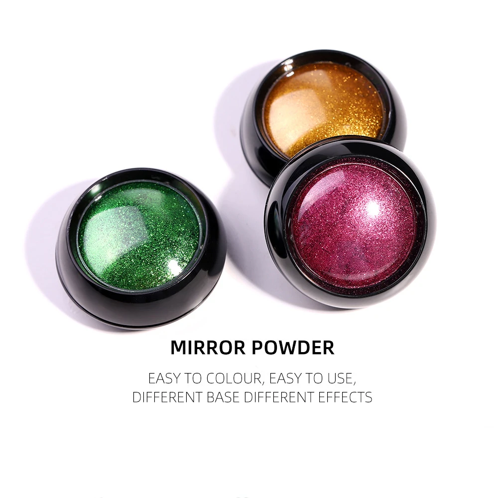 1box Glitter Nail Mirror Powder Metallic Nail Art Uv Gel Polishing Chrome Flakes Pigment Nail Art Powder Decorations Manicure