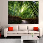 Современная пейзажная Картина на холсте Киотский японский бамбуковый лес горные дороги настенный художественный плакат декоративная картина Декор для гостиной