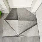 Коврик для входной двери с геометрическим рисунком, Противоскользящий коврик из ПВХ с шелковой петлей для гостиной, коридора, можно разрезать пылезащитный, под заказ