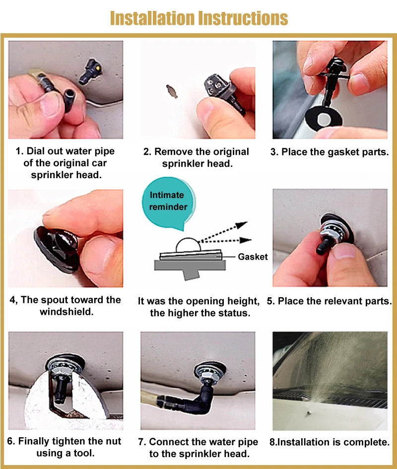 Омыватель лобового стекла автомобилей распылитель со встроенным распылителем