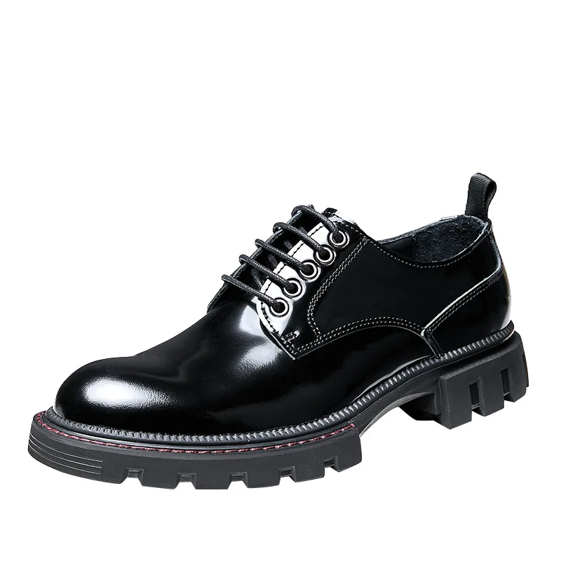 

High Quality Genuine Leather Shoes Spring All-match Cowhide Lace-Up Business Men Shoes Men Dress Shoes for Men Flats Fashion