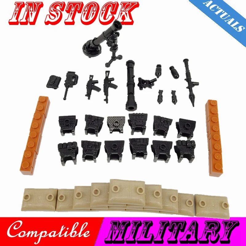 Блокировочный военный строительный блок кирпичная стена игрушка для детей