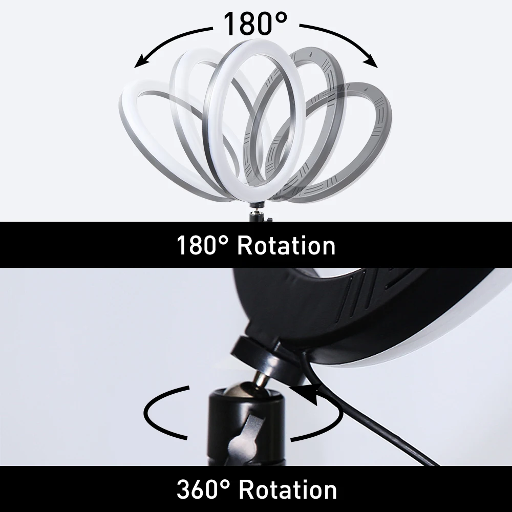 Фотографический светильник ing затемнения светодиодный селфи кольцо со штативом