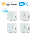 Мини Wi-Fi-выключатель Homekit, умный выключатель, работает с Apple Alexa Google Home, дистанционное управление, двухсторонний, 16 А