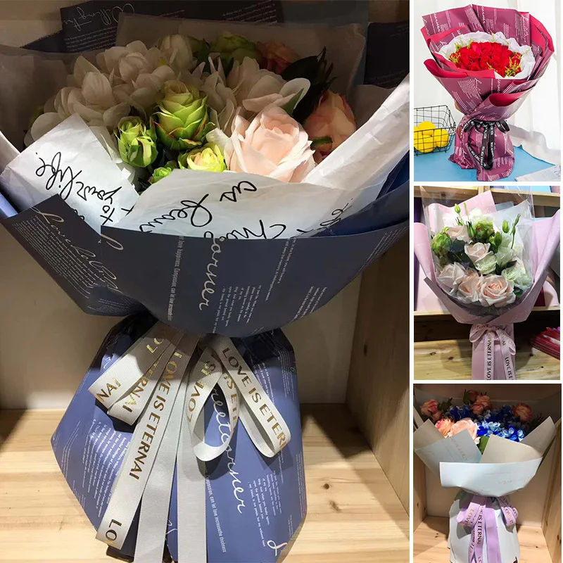 10 шт. водонепроницаемая упаковочная бумага для цветов розовая Свадебная