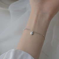 women small round lucky bracelet silver color beads bracelet bangle adjustable asymmetric bracelet for female simple jewelry