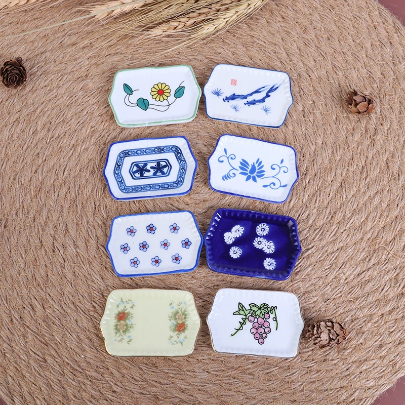 6*4 см кукольный домик мини керамическая посуда тарелки лоток кукольная еда блюда