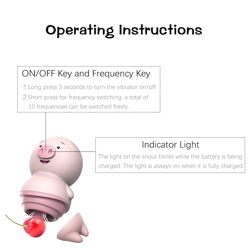 Фаллоимитатор в форме копилки для лизания языка вибратор с 6 частотами