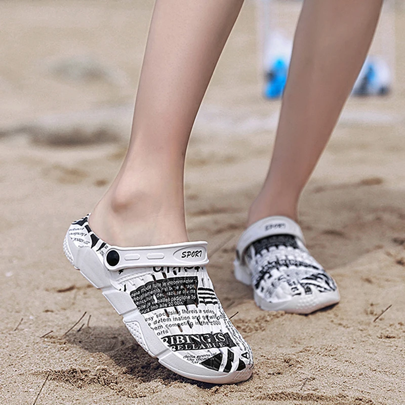 Мужские сандалии коллекция 2019 года летние модные открытые дышащие пляжные